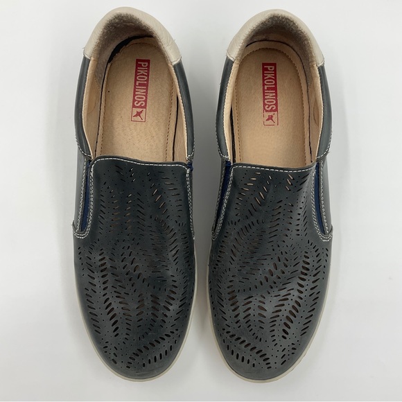 Pikolinos Cut Out Leather Slip On Loafer Blue Grey White Women’s EU 39 / US 8.5 - Picture 6 of 16